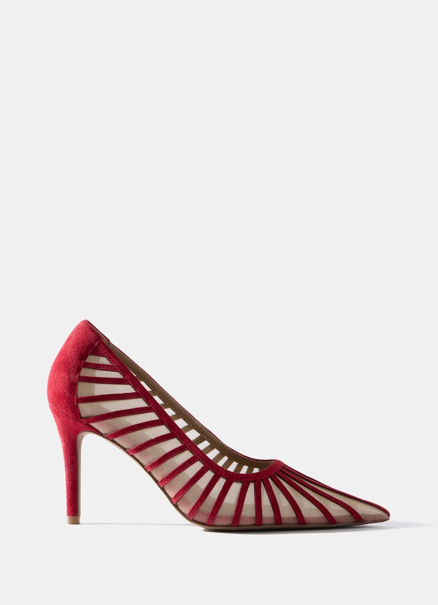 Kya Red Caged Court Shoe