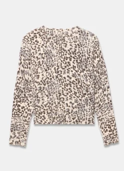 Leopard Print Cotton Cardigan