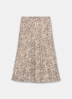 Leopard Print Midi Skirt