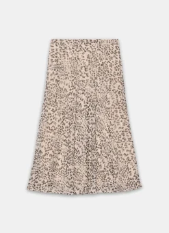 Leopard Print Midi Skirt