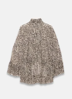 Leopard Print Ruffle Blouse