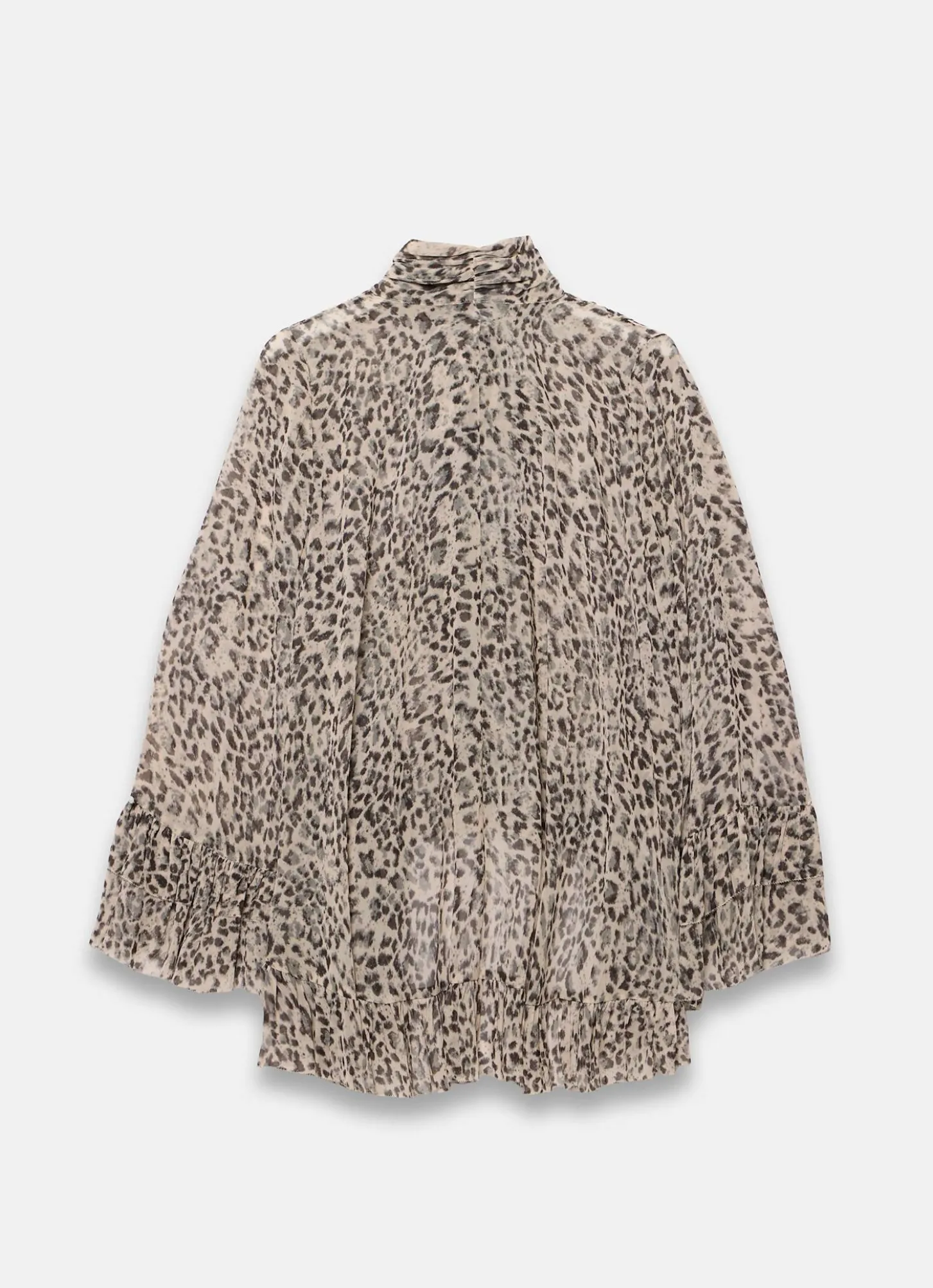 Leopard Print Ruffle Blouse