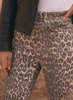 Leopard Print Slim Jeans