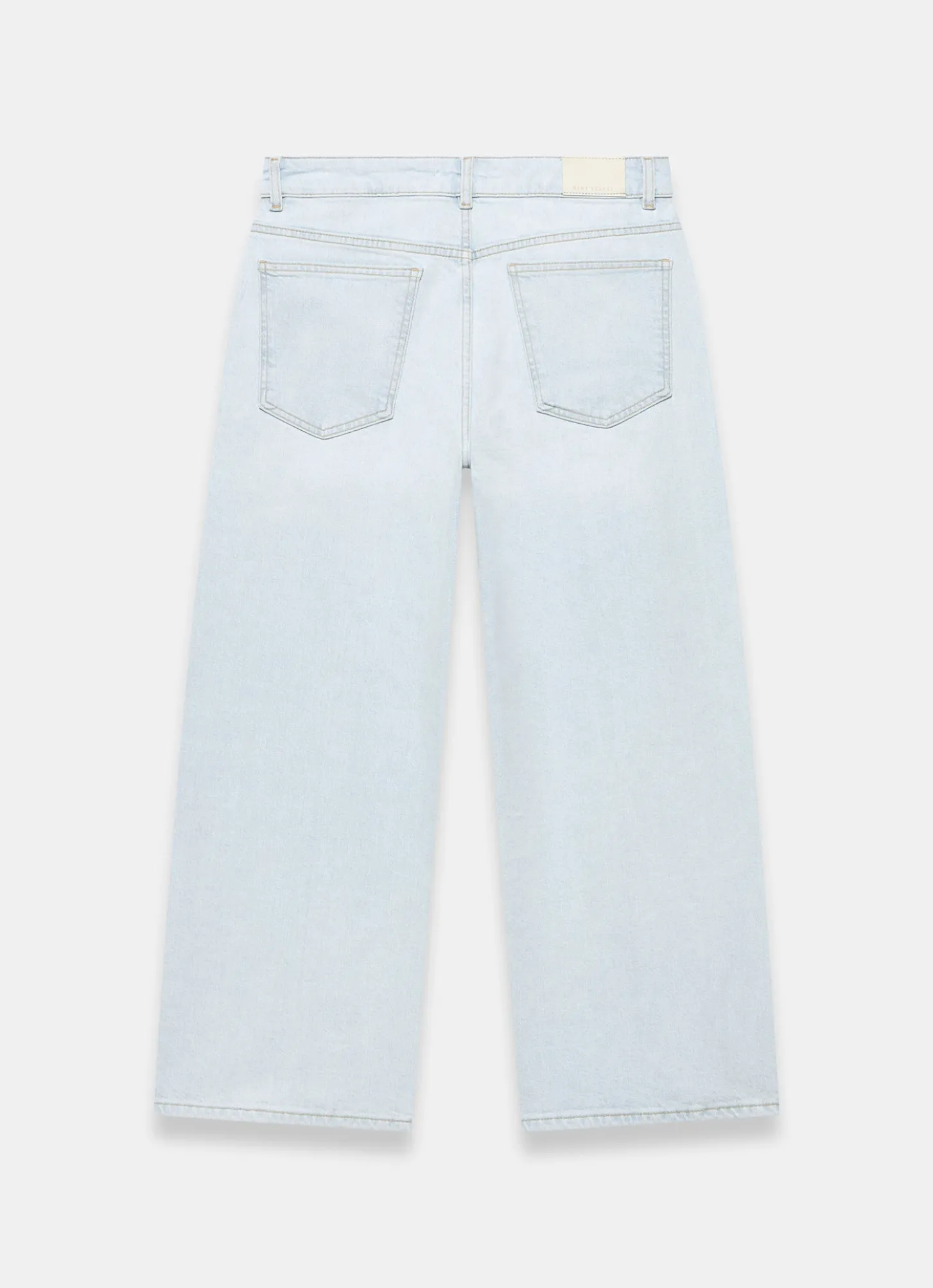Light Indigo Ankle Wide Jeans