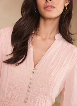 Light Pink Boho Maxi Dress