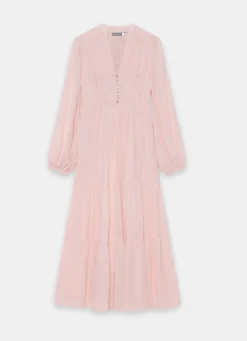 Light Pink Boho Maxi Dress