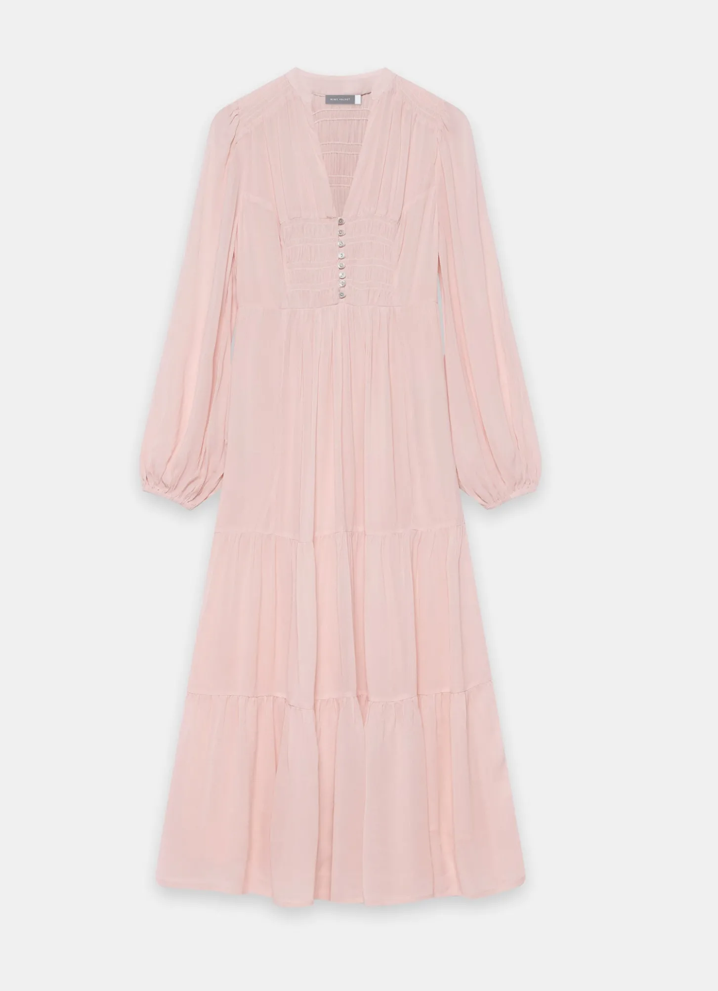 Light Pink Boho Maxi Dress