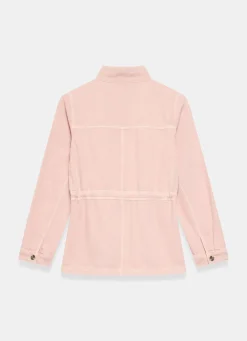 Light Pink Cotton Utility Shacket