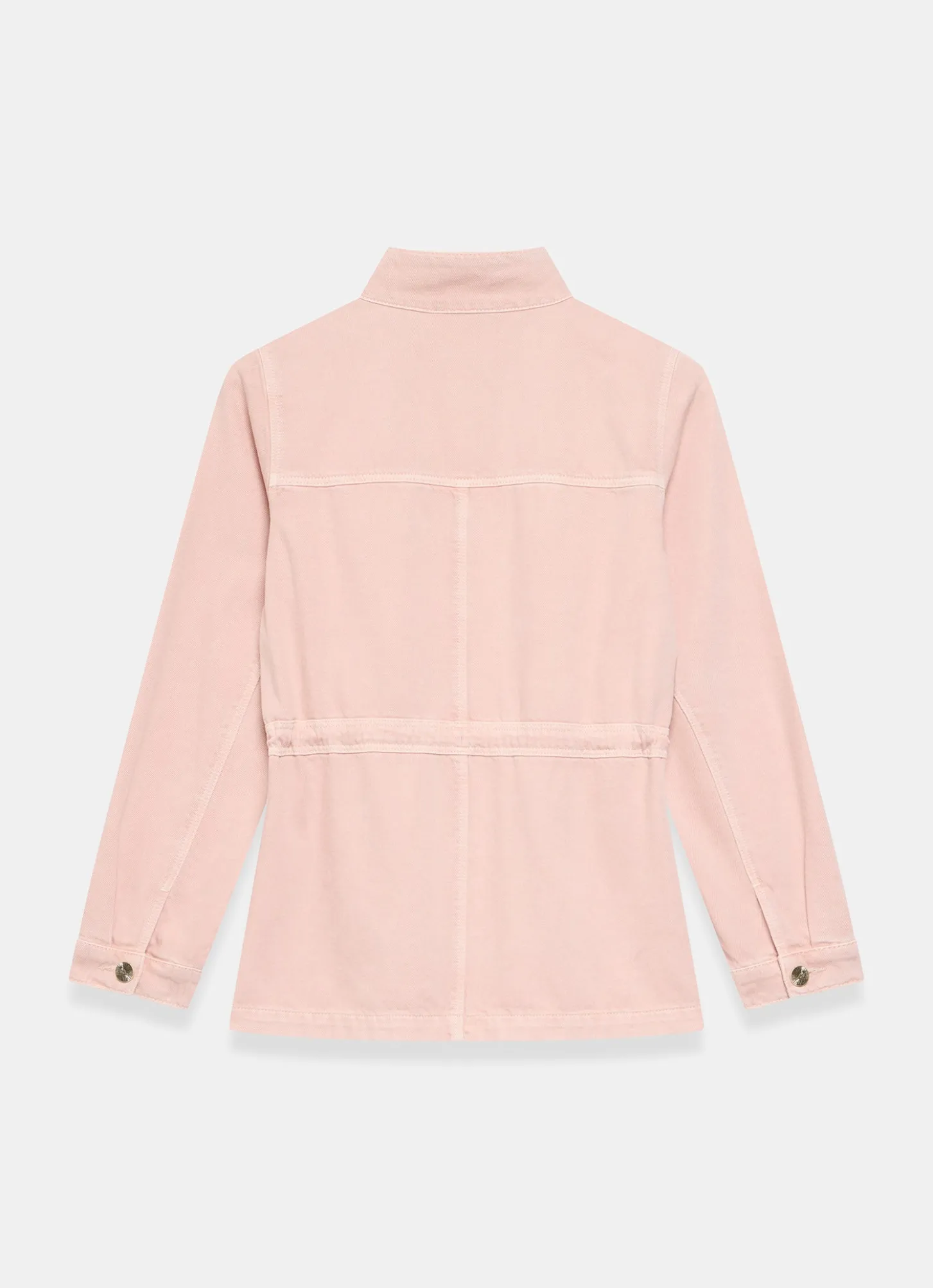 Light Pink Cotton Utility Shacket