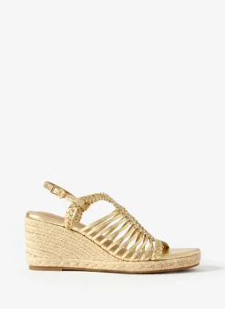 Lizzy Gold Espadrille Wedges