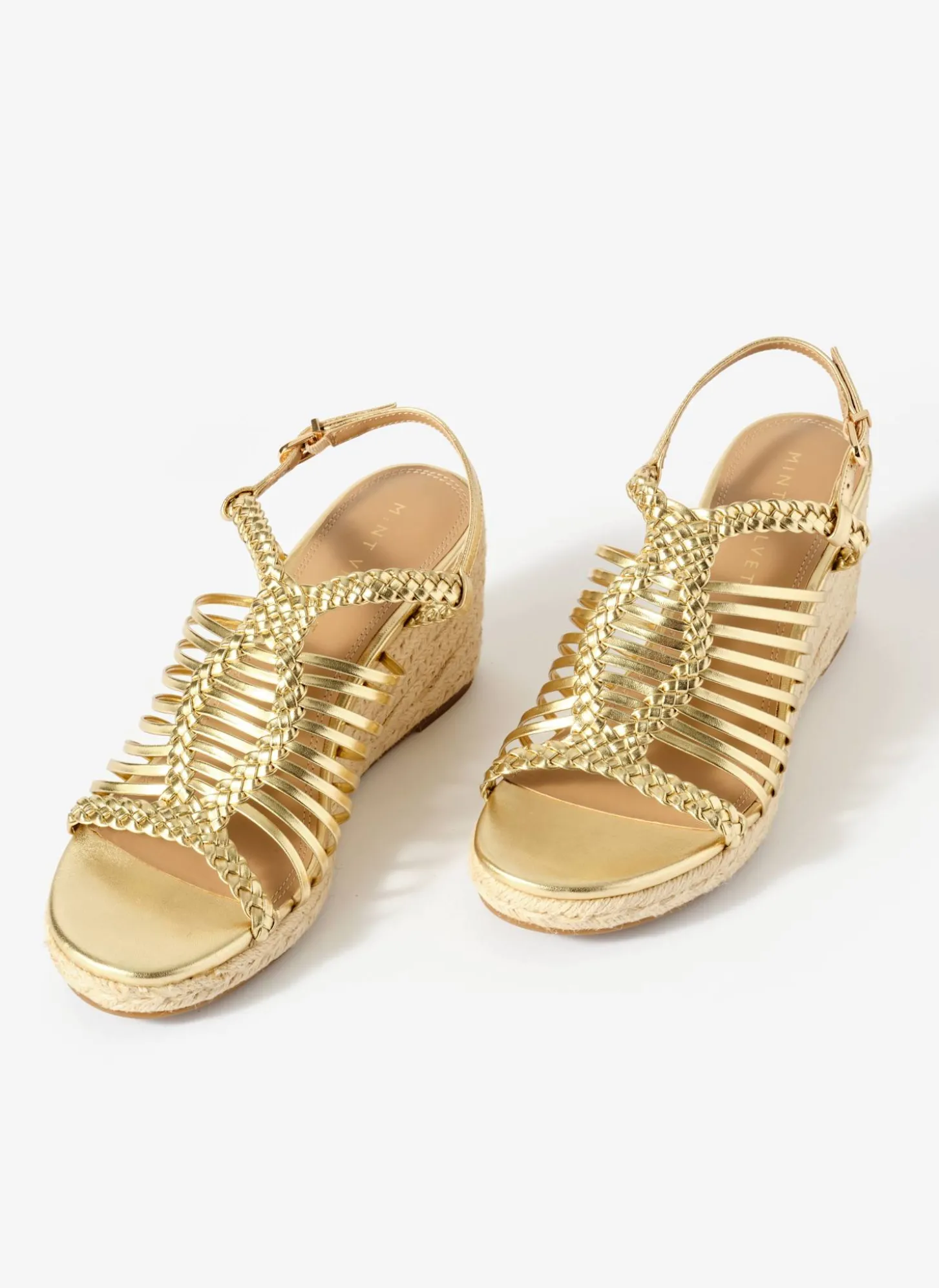 Lizzy Gold Espadrille Wedges