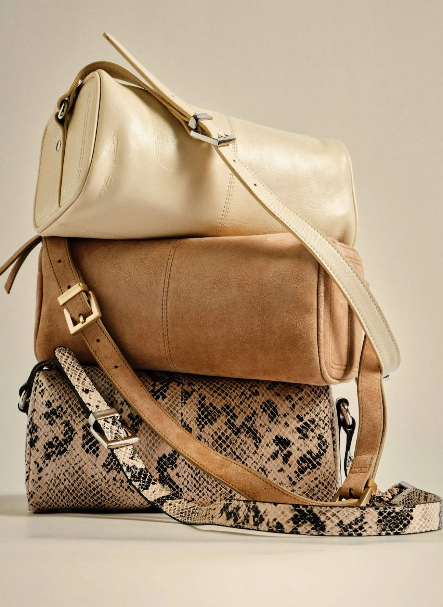 Matilda Snake Print Leather Shoulder Bag