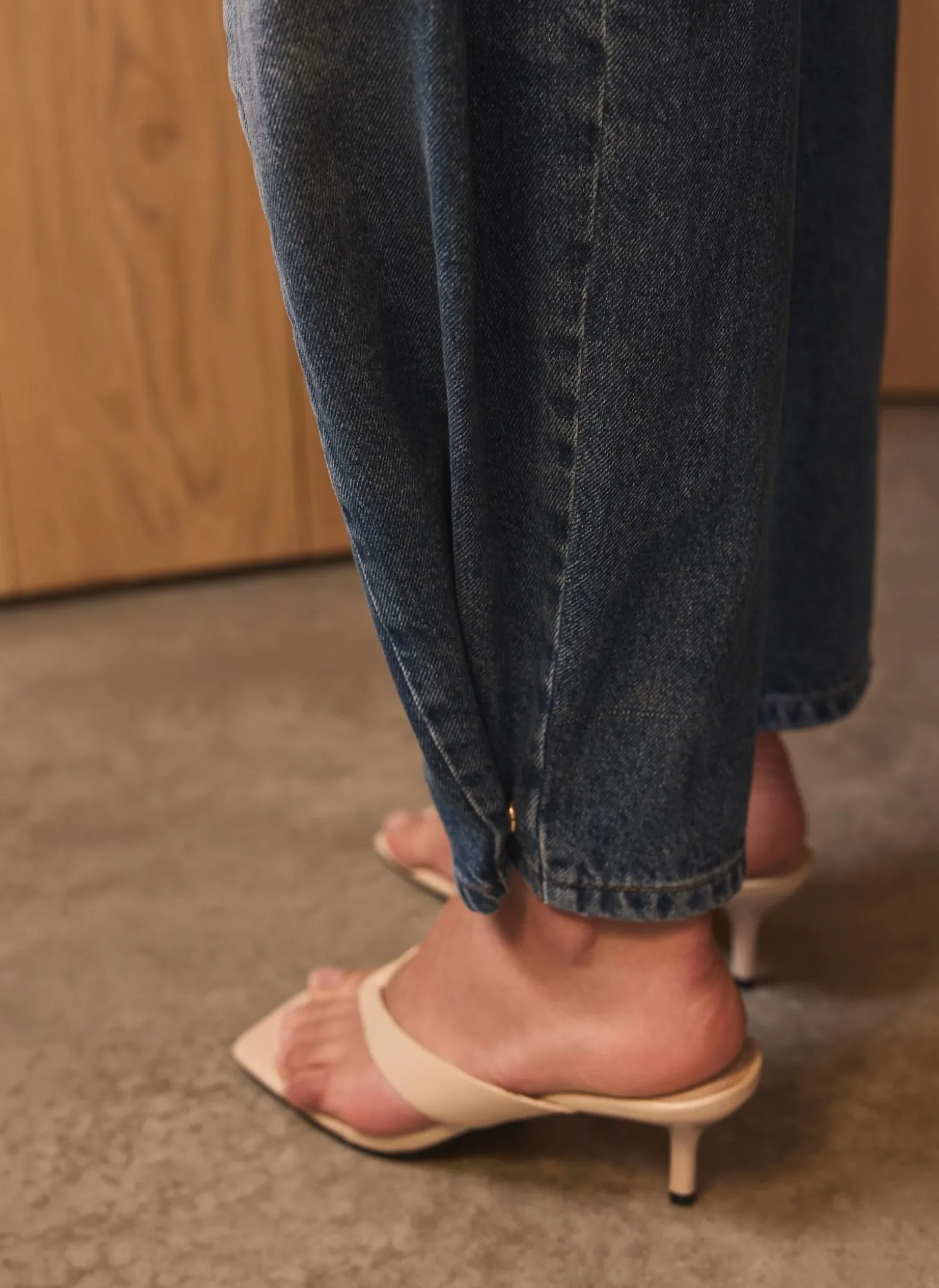 Mid Indigo Balloon Popper Jeans