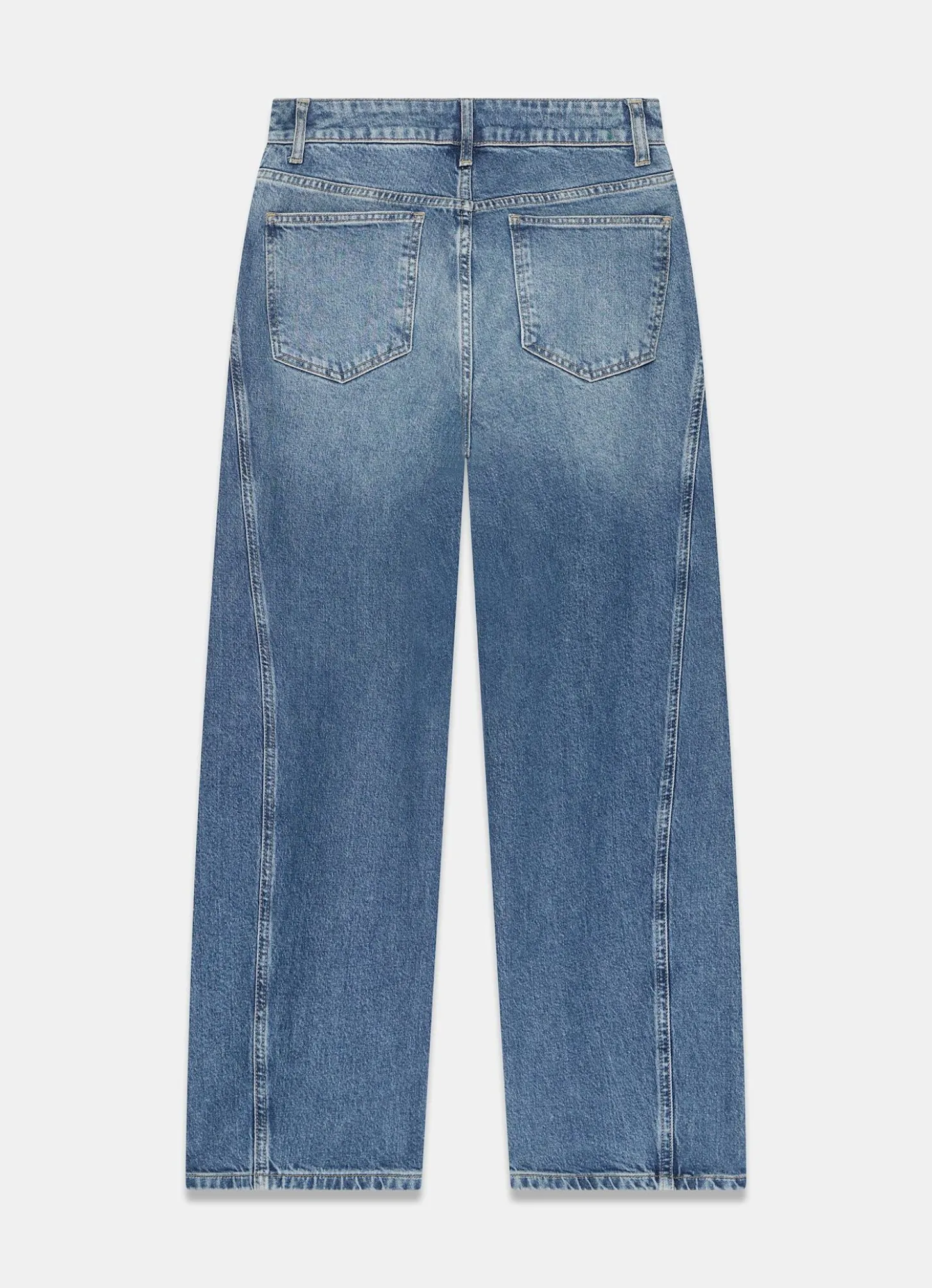 Mid Indigo Barrel Leg Jeans