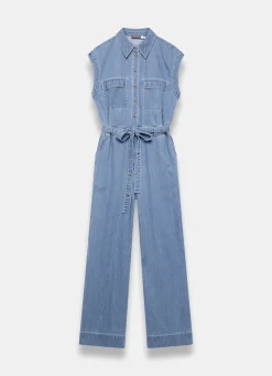 Mid Indigo Denim Jumpsuit