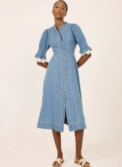 Mid Indigo Denim Midi Dress