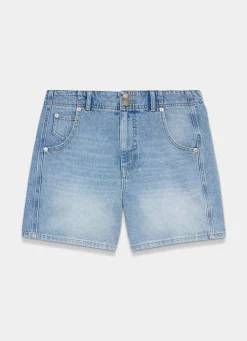 Mid Indigo Denim Shorts