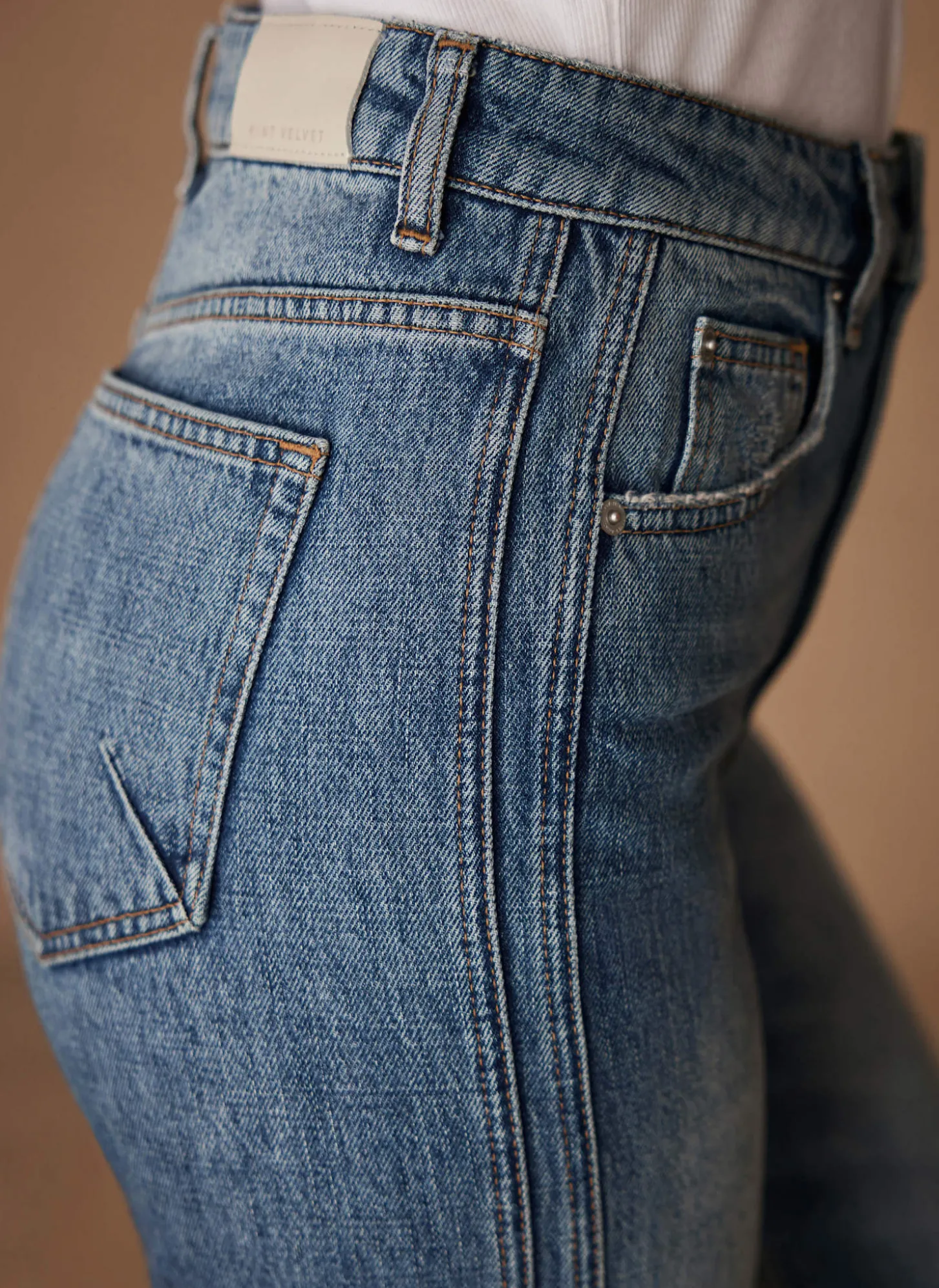 Mid Indigo Relaxed Tapered Boyfriend Jeans