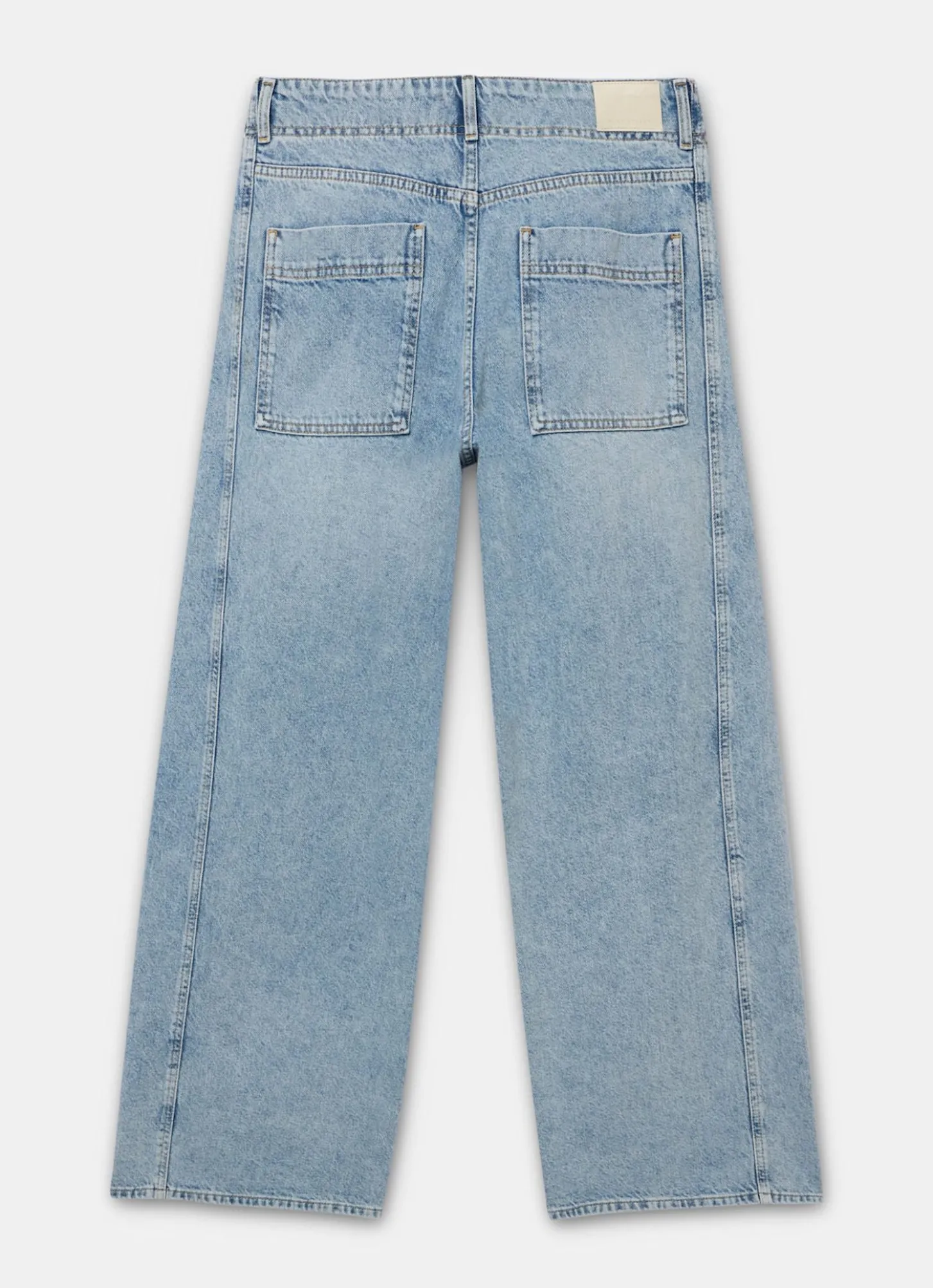 Mid Indigo Relaxed Wide Leg Jeans