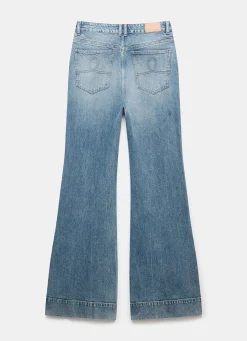Mid Indigo 70s Flared Jeans