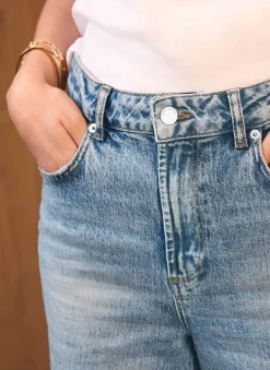 Mid Indigo Workable Wide Jeans