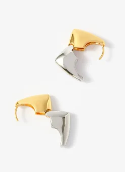 Mixed Metal Hoop Earrings