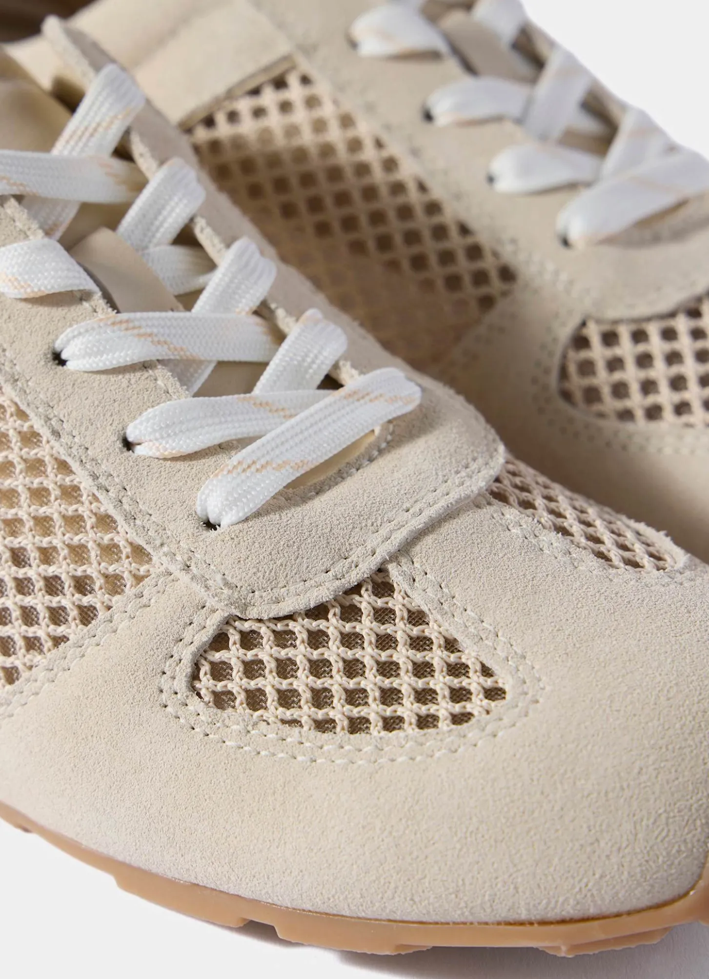 Myla Cream Suede Mesh Trainers