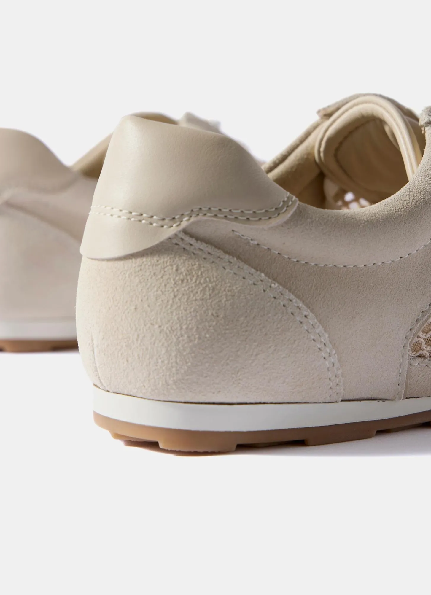 Myla Cream Suede Mesh Trainers