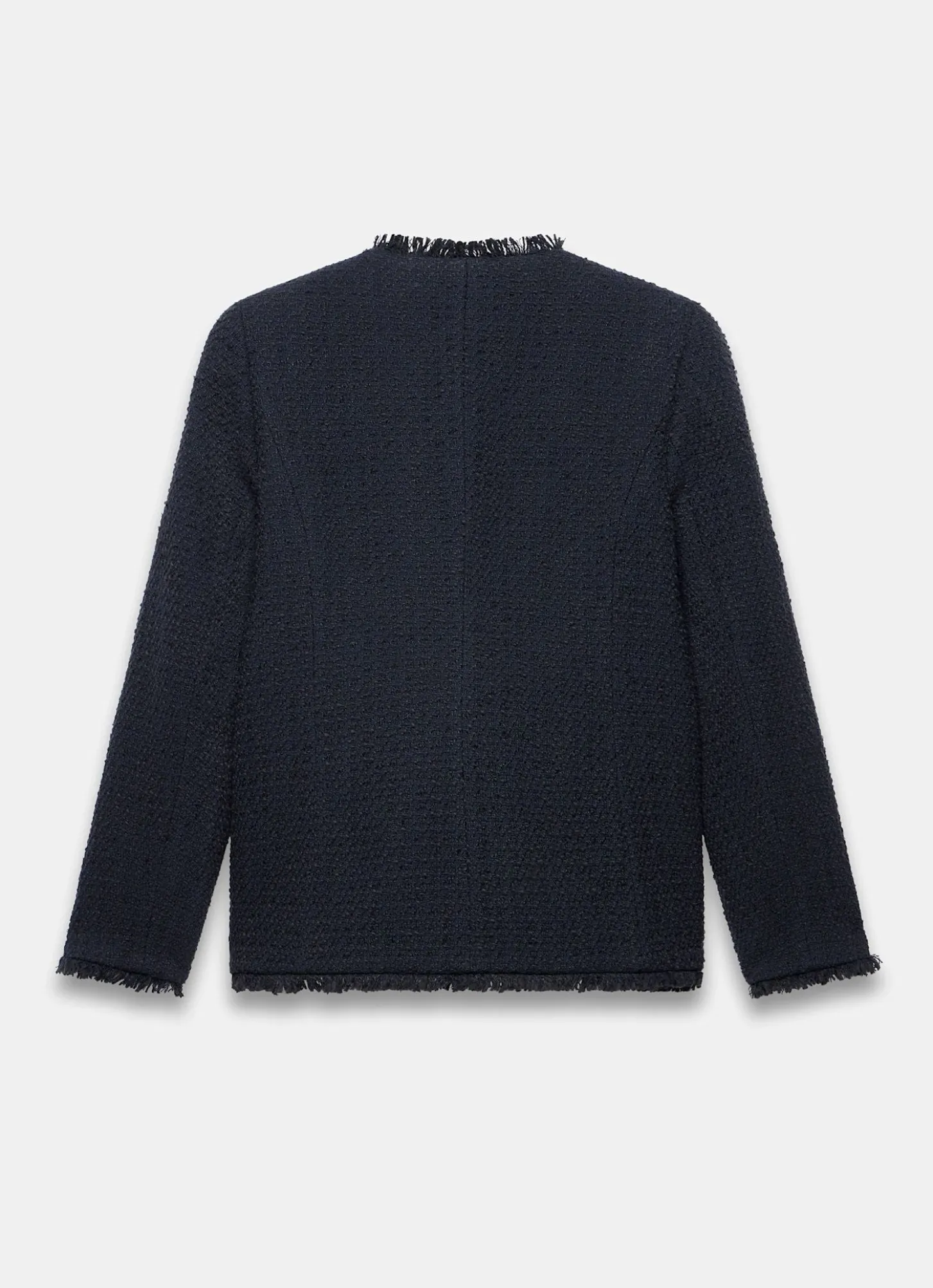 Navy Boucle Tweed Jacket