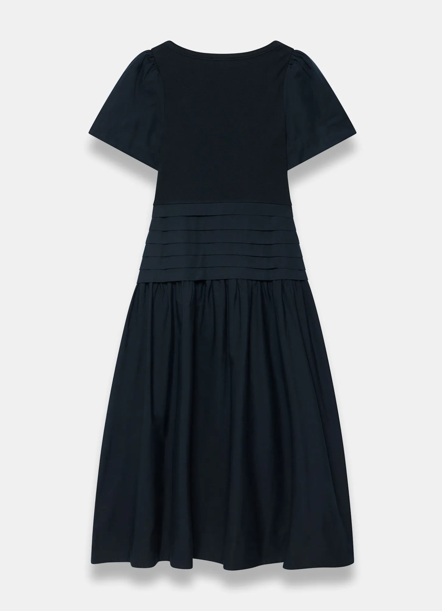 Navy Cotton Blend Maxi Dress