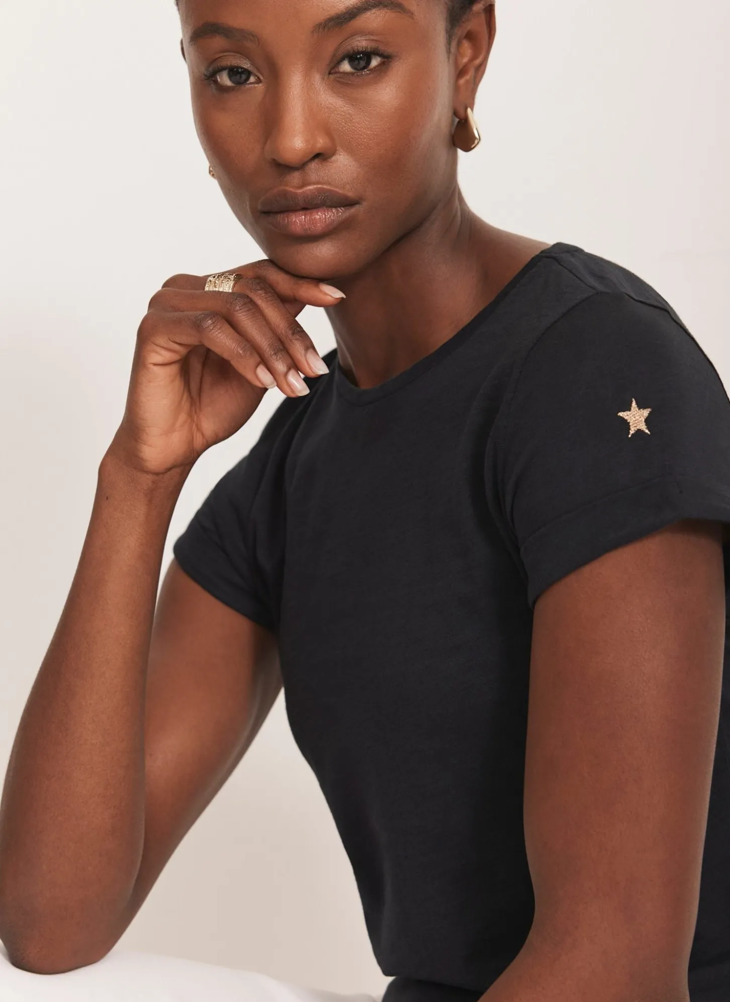 Navy Cotton Star T-Shirt
