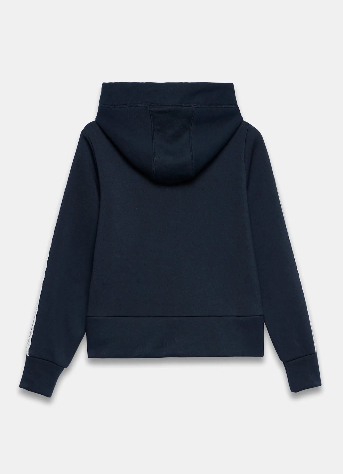 Navy Crochet Trim Hoodie