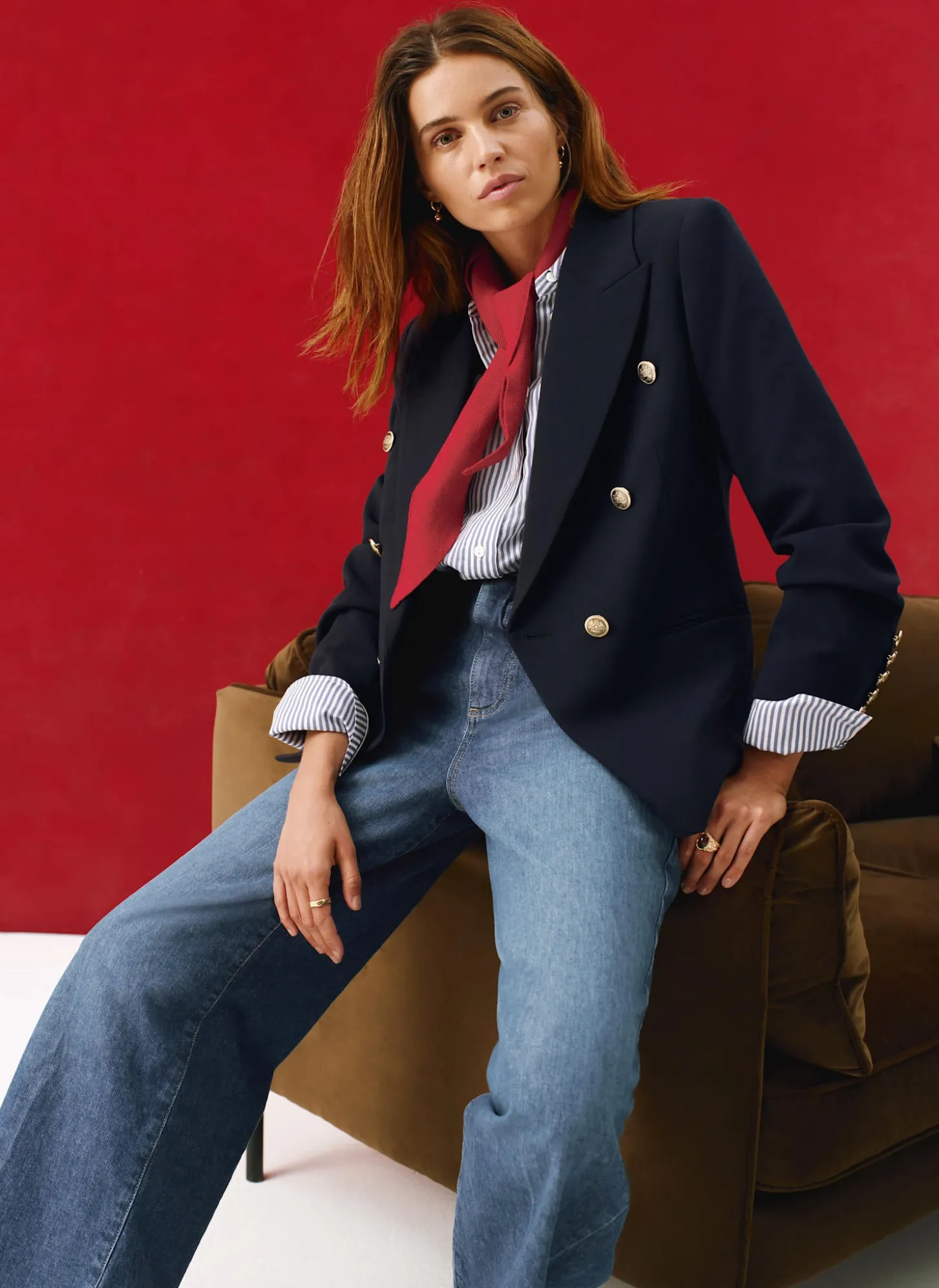 Navy Double Breasted Blazer
