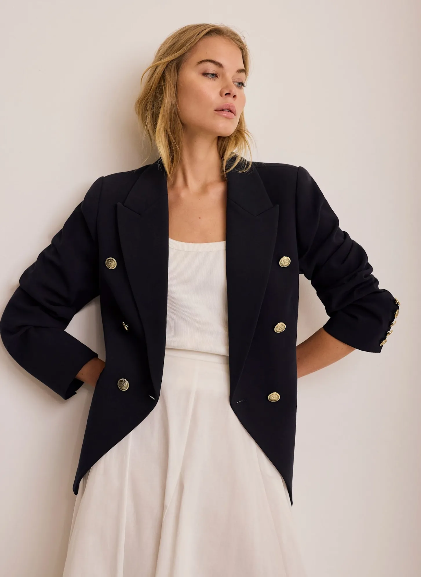 Navy Double Breasted Blazer