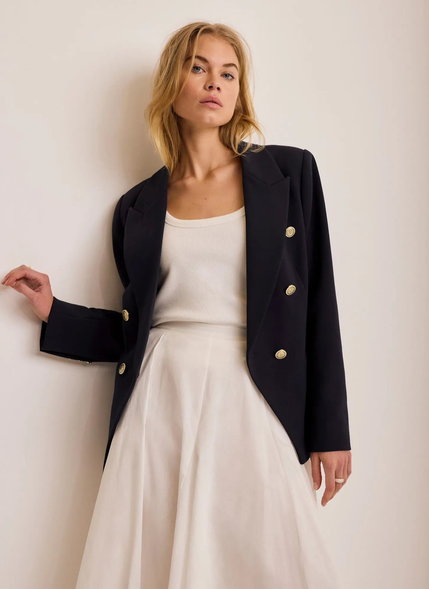 Navy Double Breasted Blazer