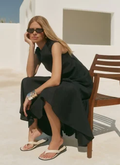 Navy Full Hem Midi Dress