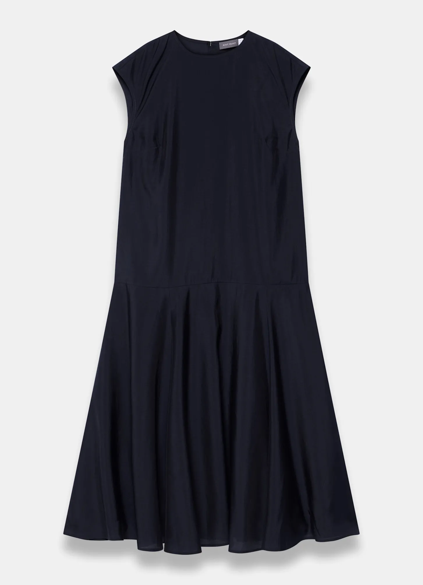 Navy Full Hem Midi Dress