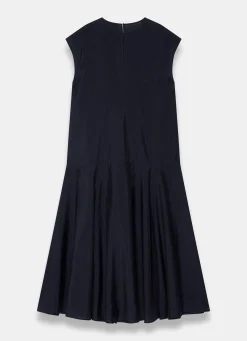 Navy Full Hem Midi Dress