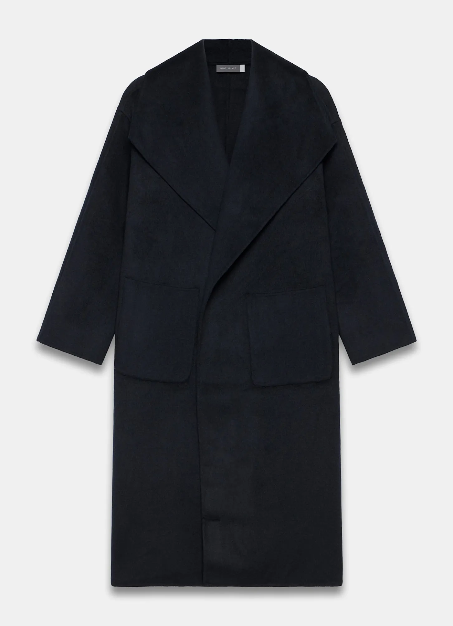 Navy Hand Finished Double Breasted Coat