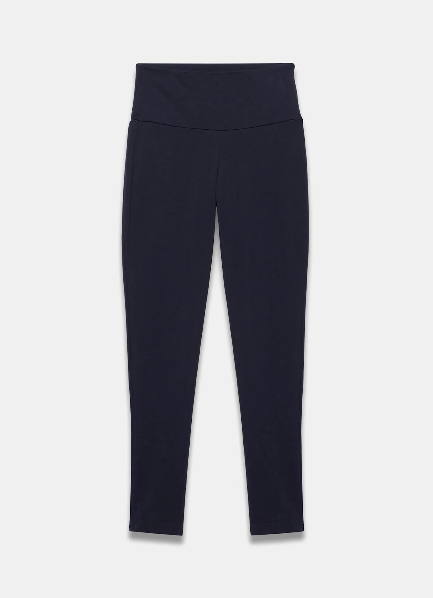 Navy Jersey Straight Leggings
