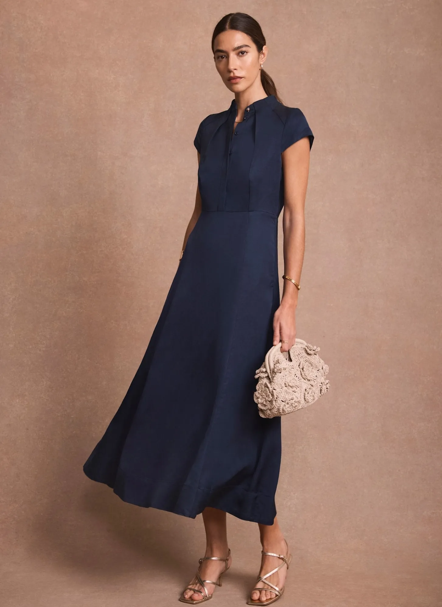 Navy Maxi Shirt Dress