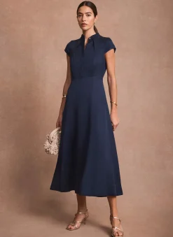 Navy Maxi Shirt Dress