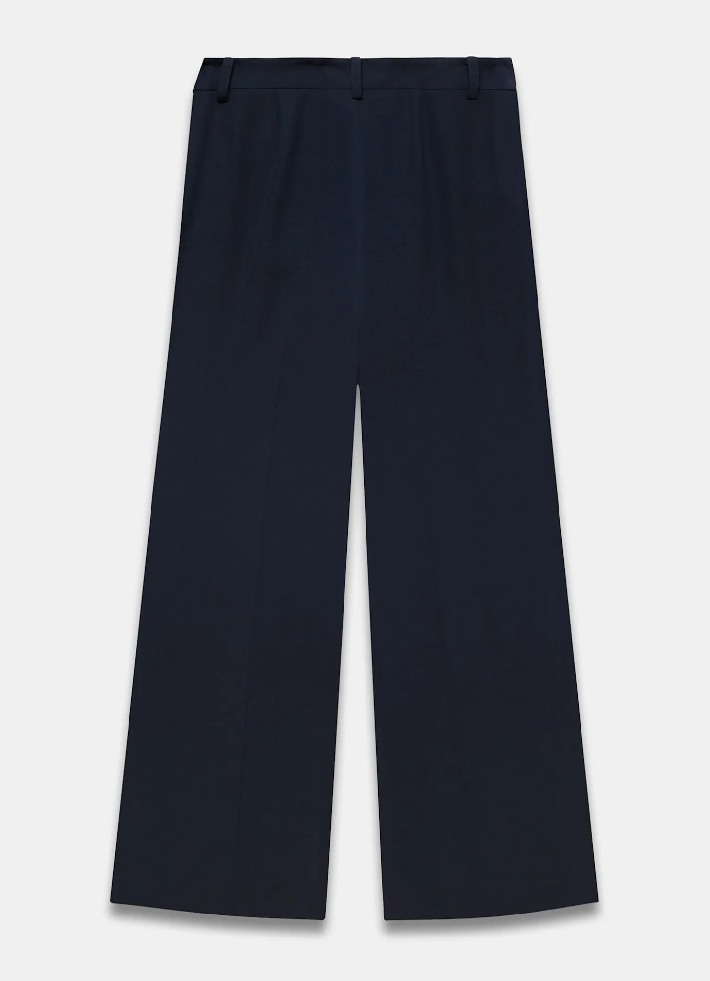 Navy Tailored Wide Trousers