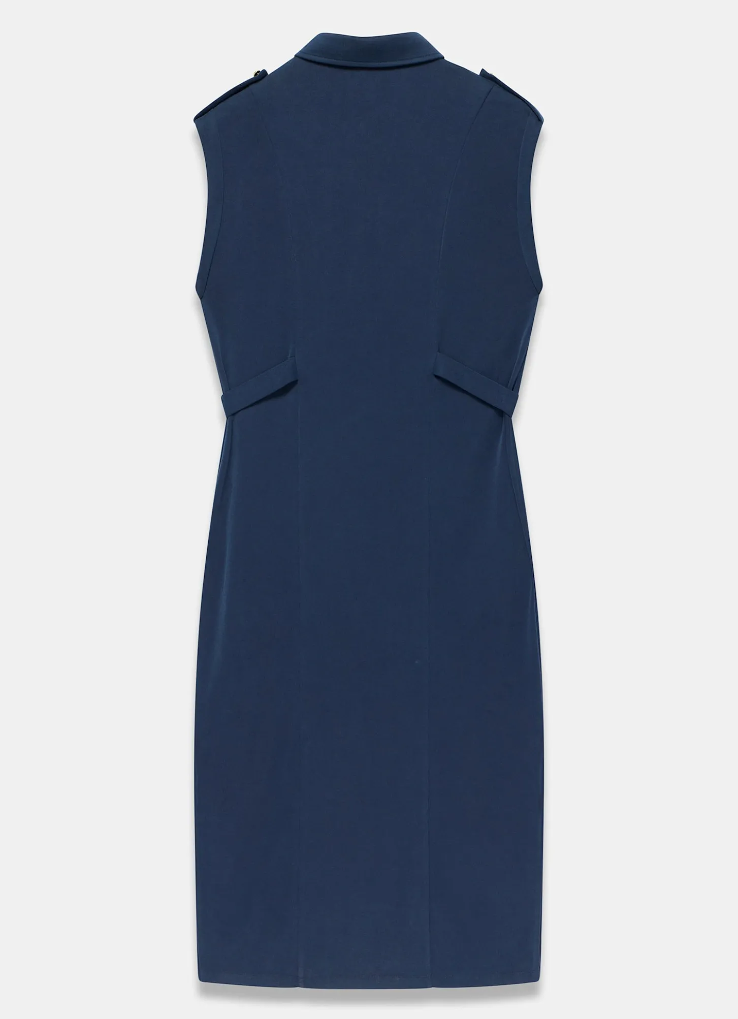 Navy Utility Midi Dress