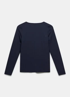Navy V Neck Layering Top