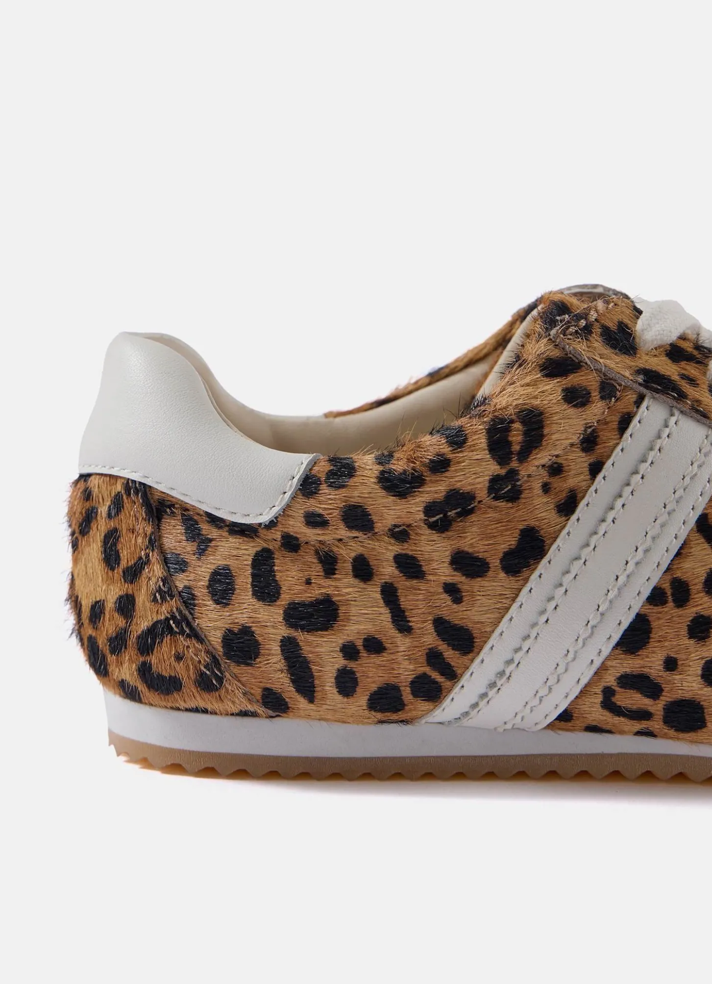 Nelle Leopard Print Textured Trainers