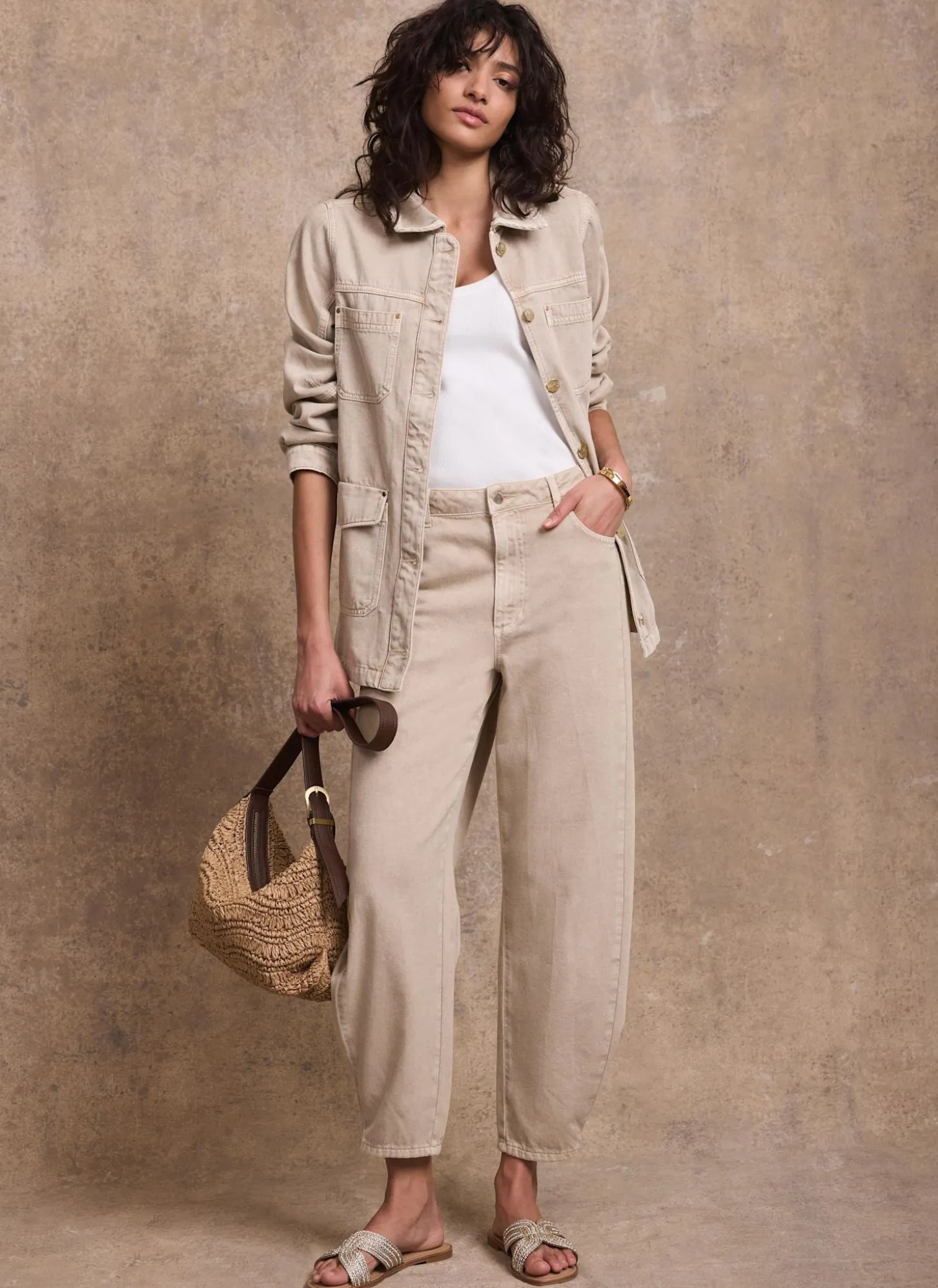 Neutral Balloon Popper Jeans