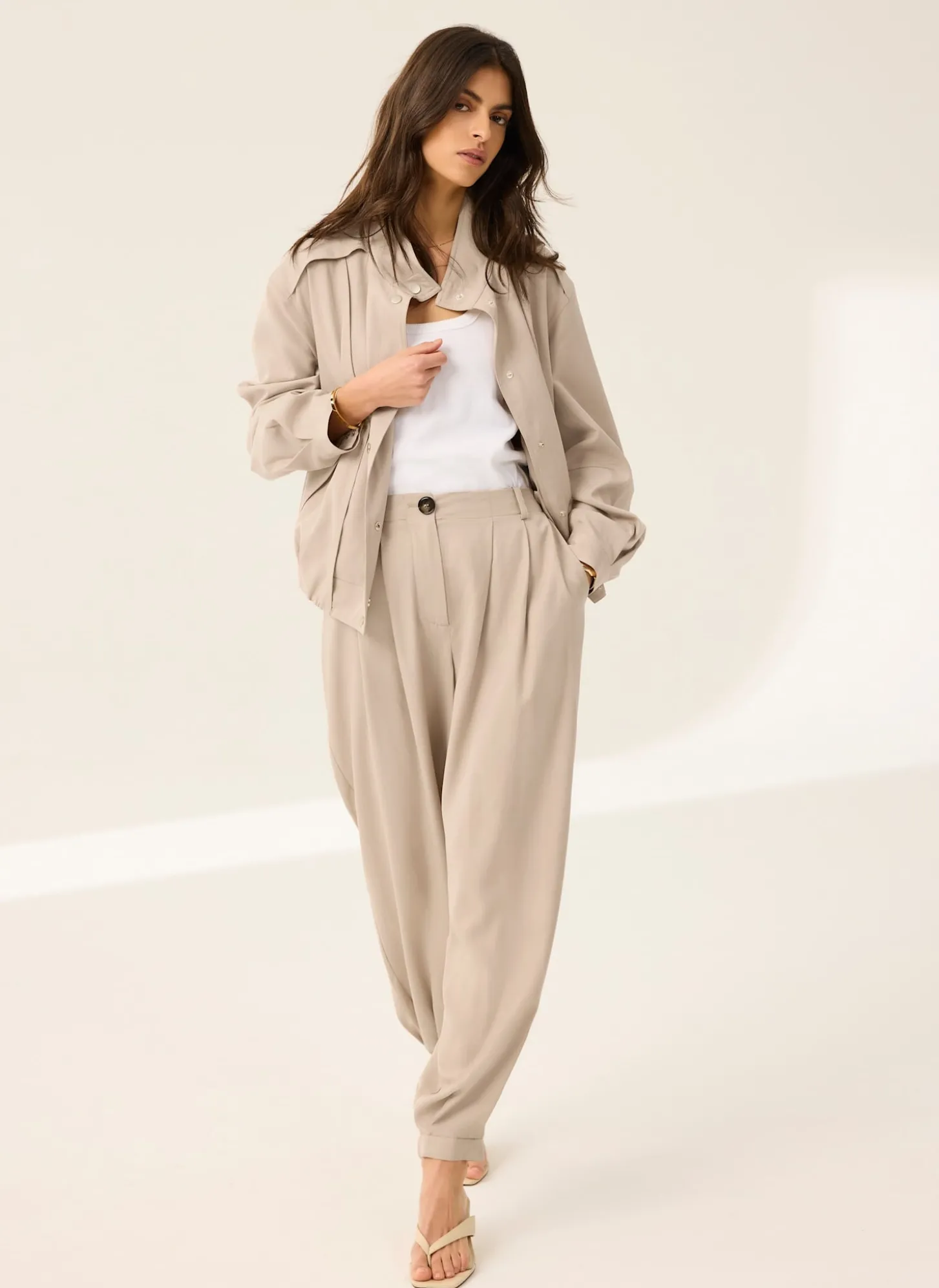Neutral Bomber Jacket