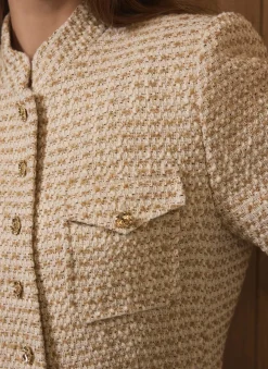 Neutral Boucle Pocket Detail Jacket