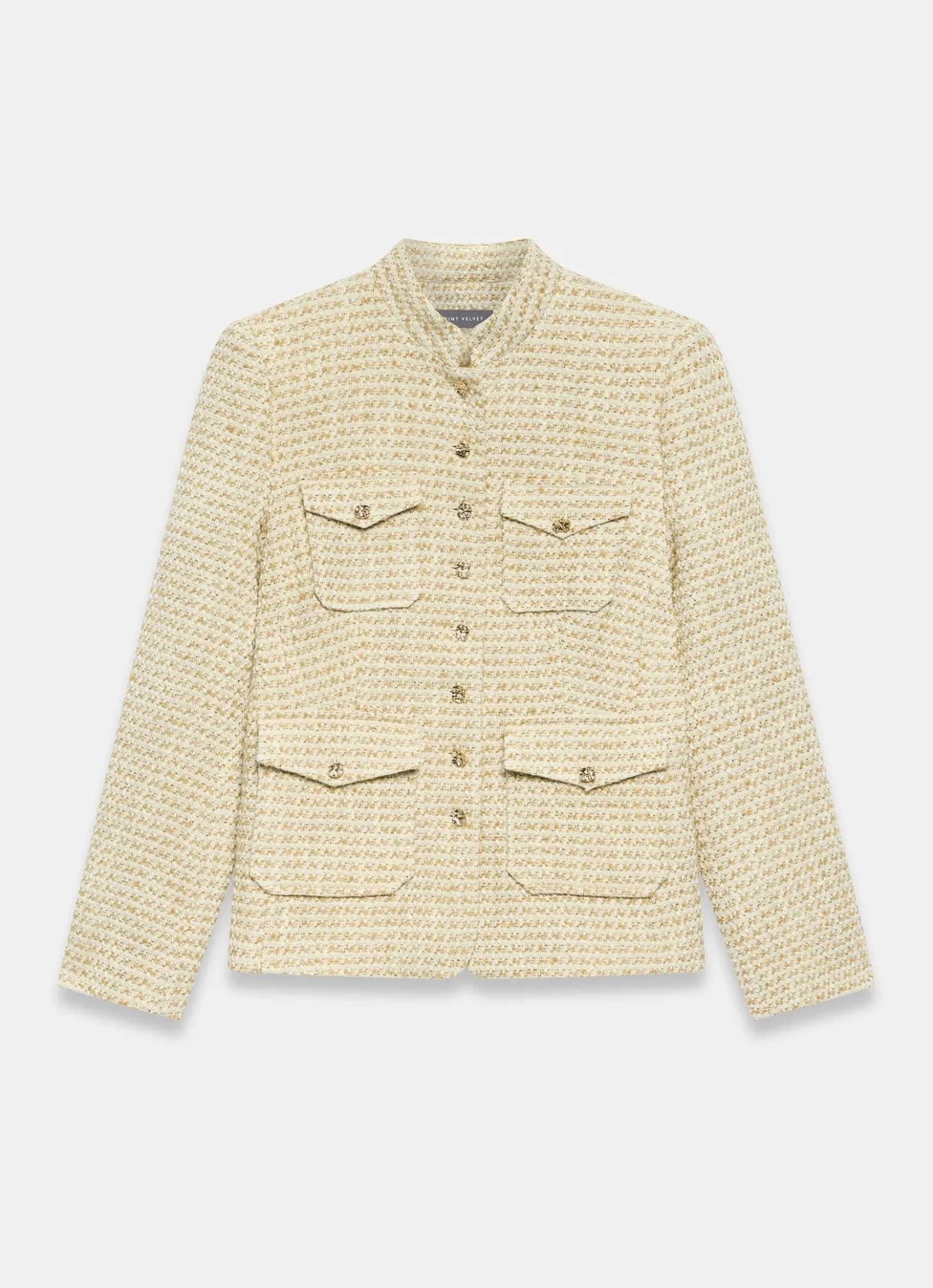 Neutral Boucle Pocket Detail Jacket